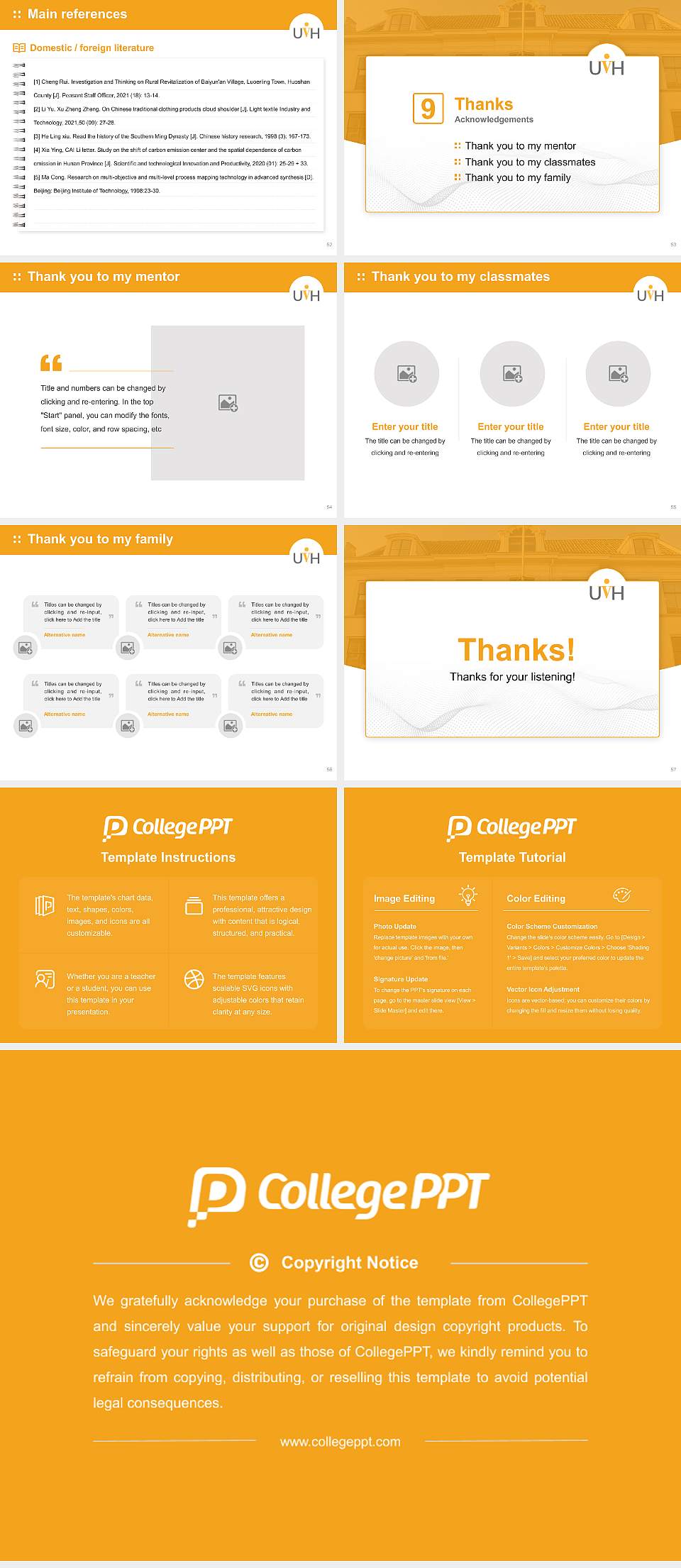 University of Humanistic Studies Graduation Thesis Defense PPT Template4:3 ratio PPT effect preview image7
