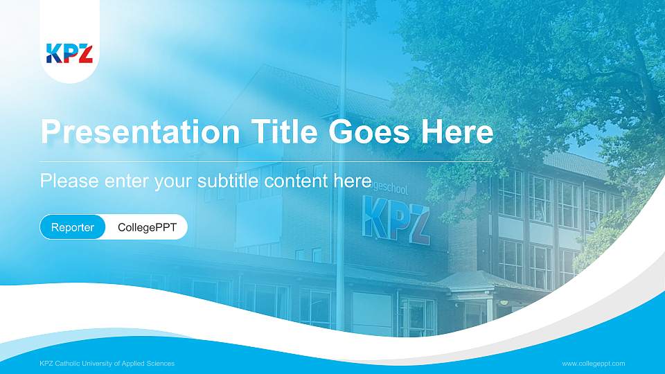 KPZ Catholic University of Applied Sciences Lecture Sharing and Networking Event PPT Template16:9 ratio PPT effect preview image1