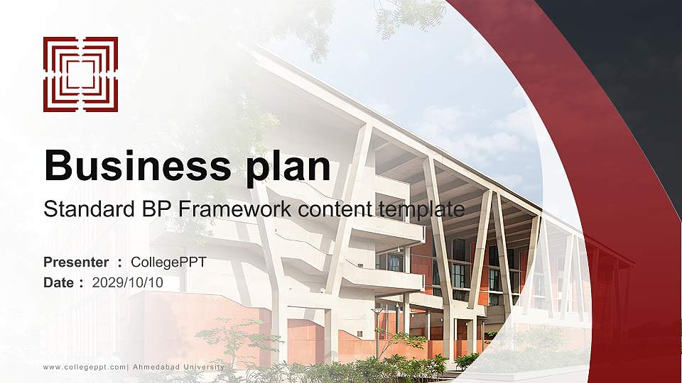 Ahmedabad University Competition/Entrepreneurship Contest PPT Template16:9 ratio PPT effect preview image