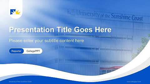University of the Sunshine Coast Lecture Sharing and Networking Event PPT Template