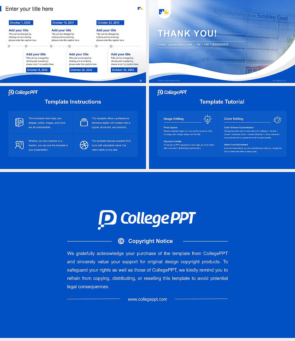 University of the Sunshine Coast Lecture Sharing and Networking Event PPT Template16:9 ratio PPT effect preview image4