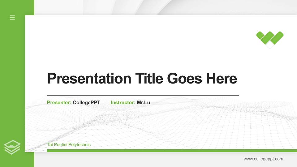 Tai Poutini Polytechnic Thesis Proposal/Graduation Defense PPT Template16:9 ratio PPT effect preview image