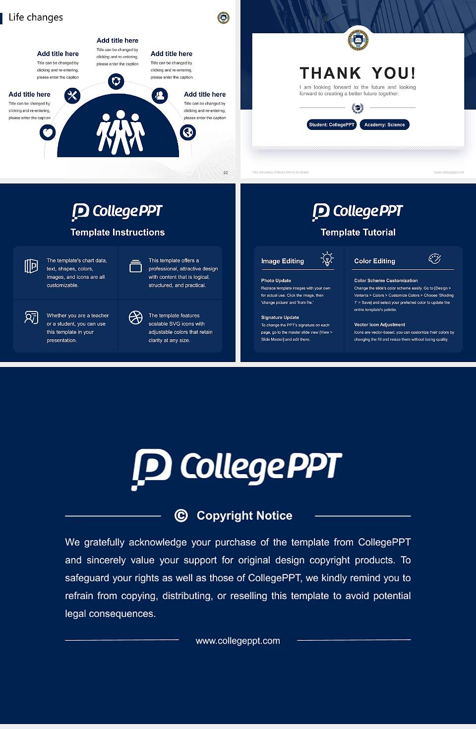 The University of Notre Dame Australia National Scholarship Defense PPT Template4:3 ratio PPT effect preview image4