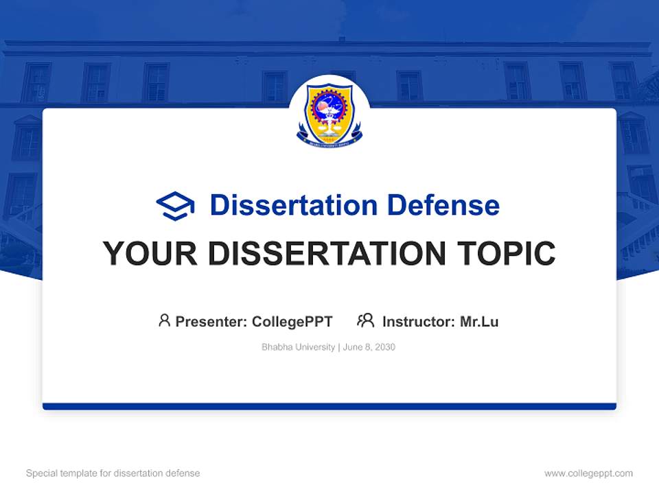 Bhabha University Graduation Thesis Defense PPT Template4:3 ratio PPT effect preview image7