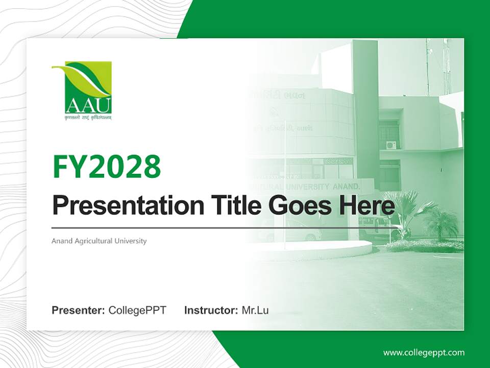 Anand Agricultural University Academic Presentation/Research Findings Report PPT Template4:3 ratio PPT effect preview image5
