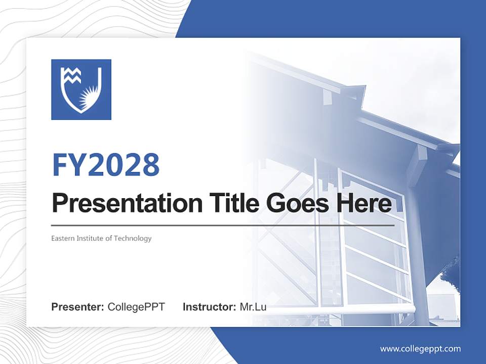 Eastern Institute of Technology Academic Presentation/Research Findings Report PPT Template4:3 ratio PPT effect preview image5