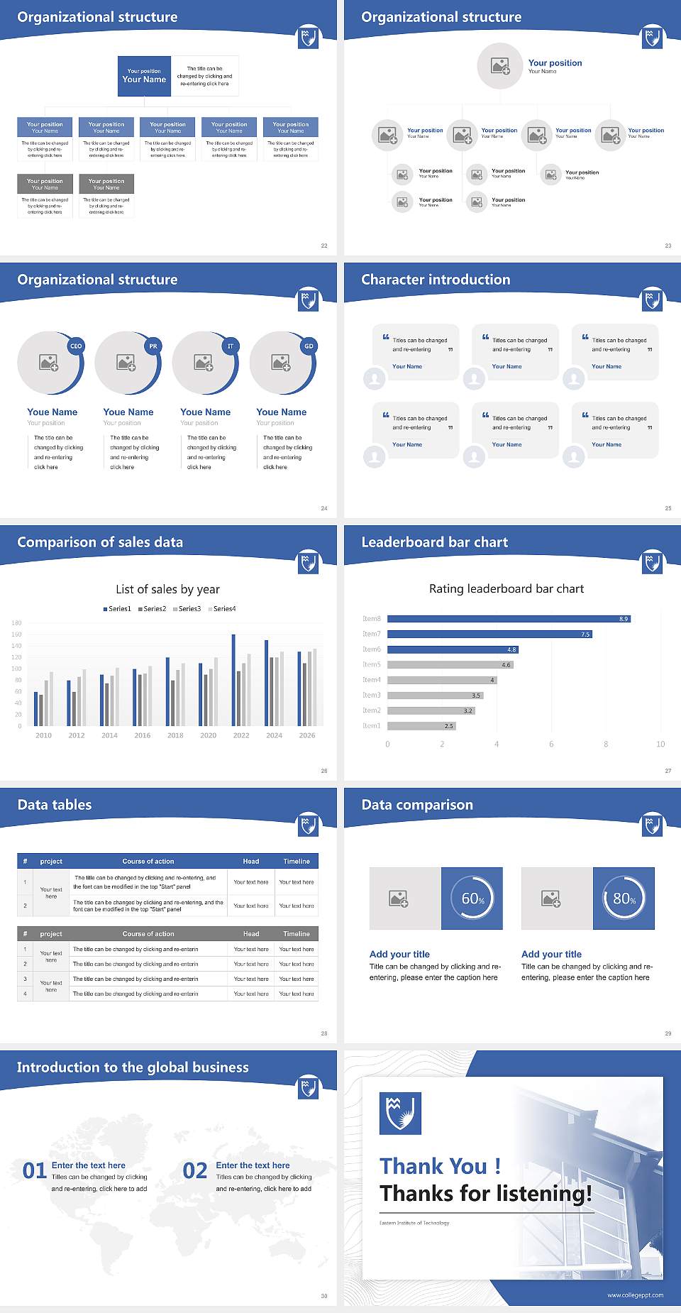 Eastern Institute of Technology Academic Presentation/Research Findings Report PPT Template4:3 ratio PPT effect preview image4