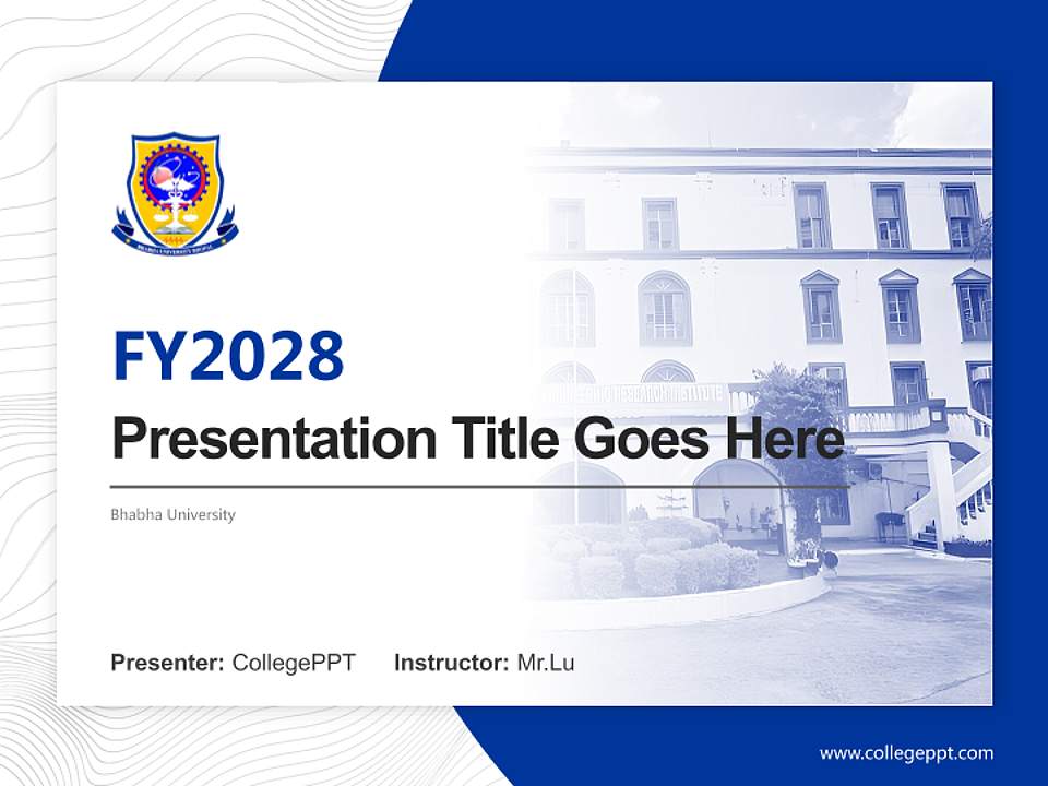 Bhabha University Academic Presentation/Research Findings Report PPT Template4:3 ratio PPT effect preview image5