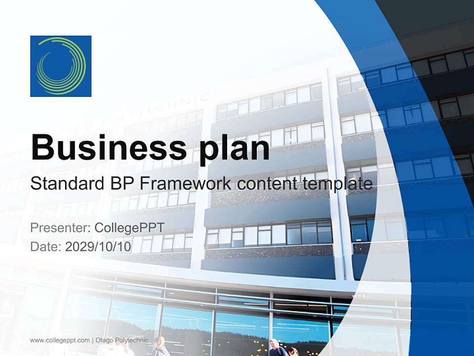Otago Polytechnic Competition/Entrepreneurship Contest PPT Template4:3 ratio PPT effect preview image9
