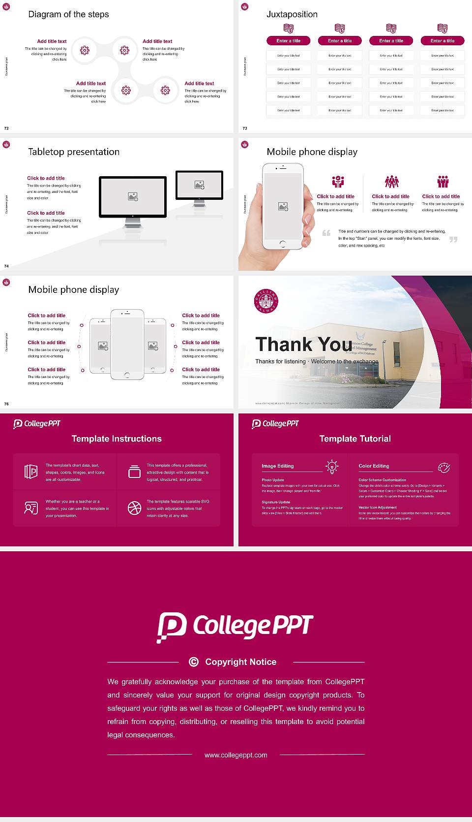 Shannon College of Hotel Management Competition/Entrepreneurship Contest PPT Template16:9 ratio PPT effect preview image9