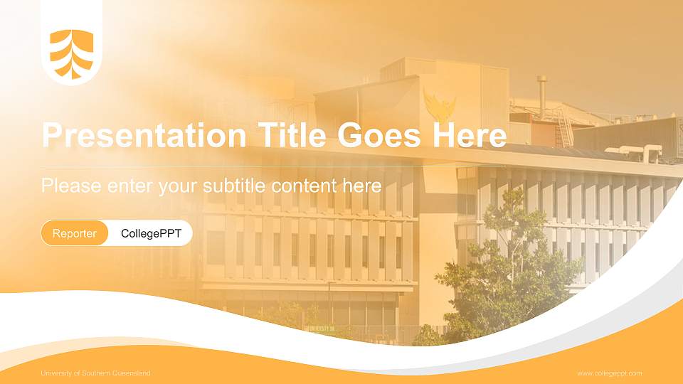 University of Southern Queensland Lecture Sharing and Networking Event PPT Template16:9 ratio PPT effect preview image