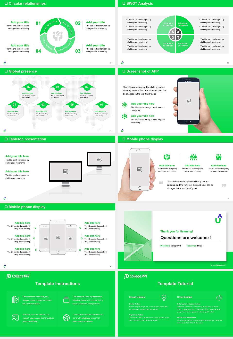 Atria University General Purpose PPT Template16:9 ratio PPT effect preview image5
