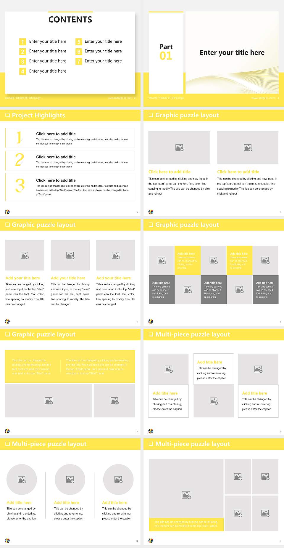 Waikato Institute of Technology General Purpose PPT Template4:3 ratio PPT effect preview image2