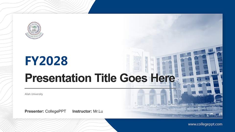 Aliah University Academic Presentation/Research Findings Report PPT Template16:9 ratio PPT effect preview image