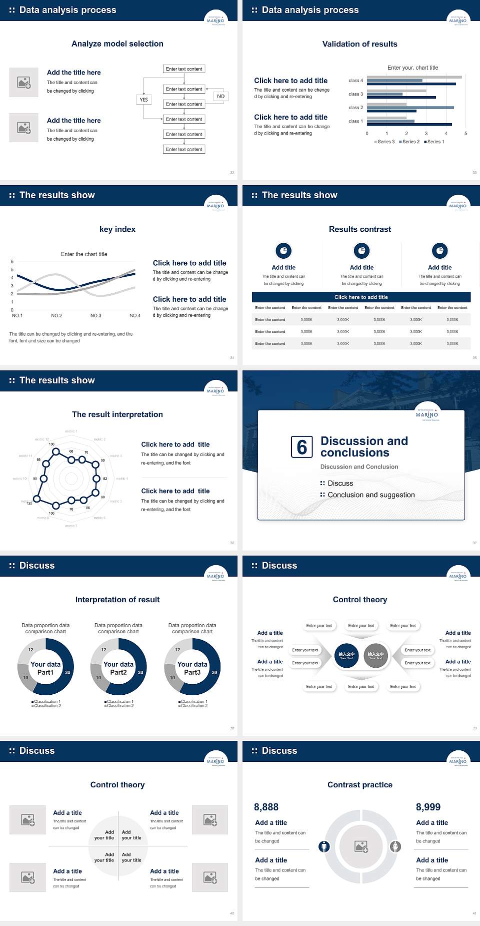 Marino Institute of Education Graduation Thesis Defense PPT Template4:3 ratio PPT effect preview image5