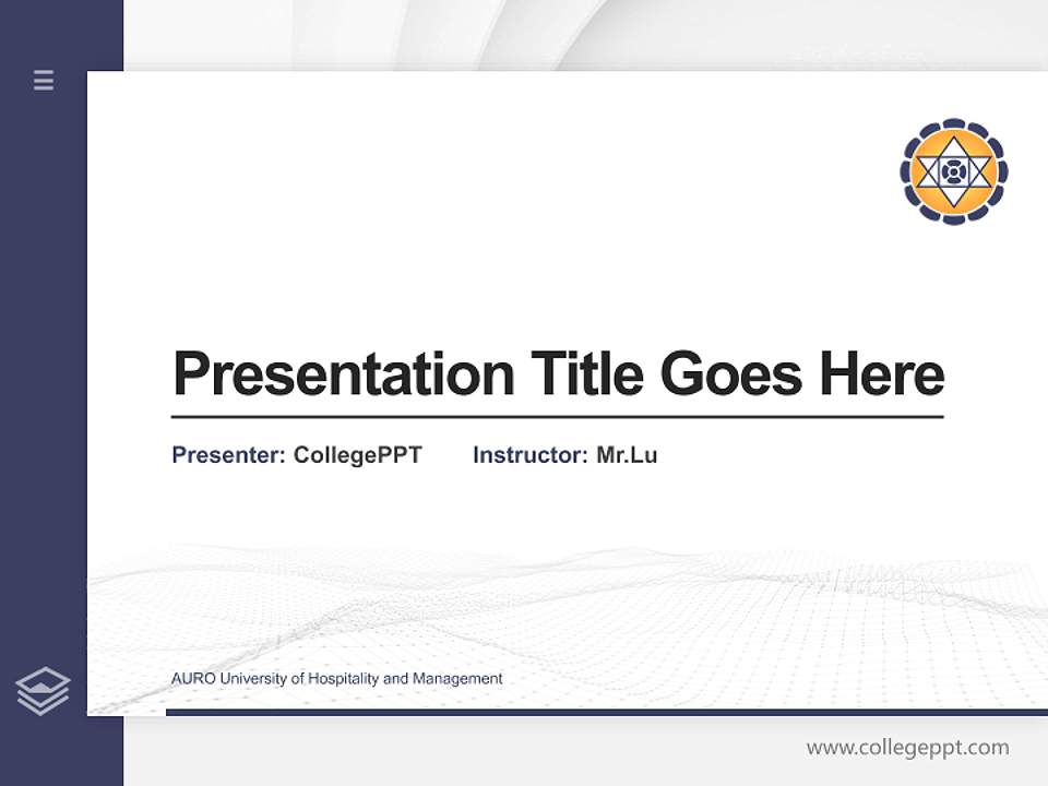 AURO University of Hospitality and Management Thesis Proposal/Graduation Defense PPT Template4:3 ratio PPT effect preview image5
