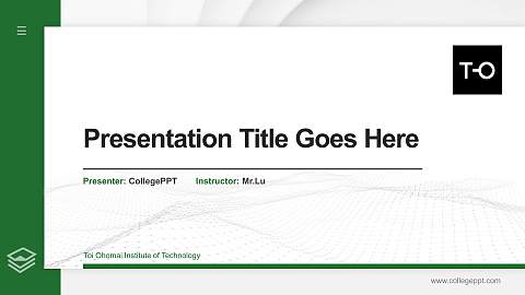Toi Ohomai Institute of Technology Thesis Proposal/Graduation Defense PPT Template