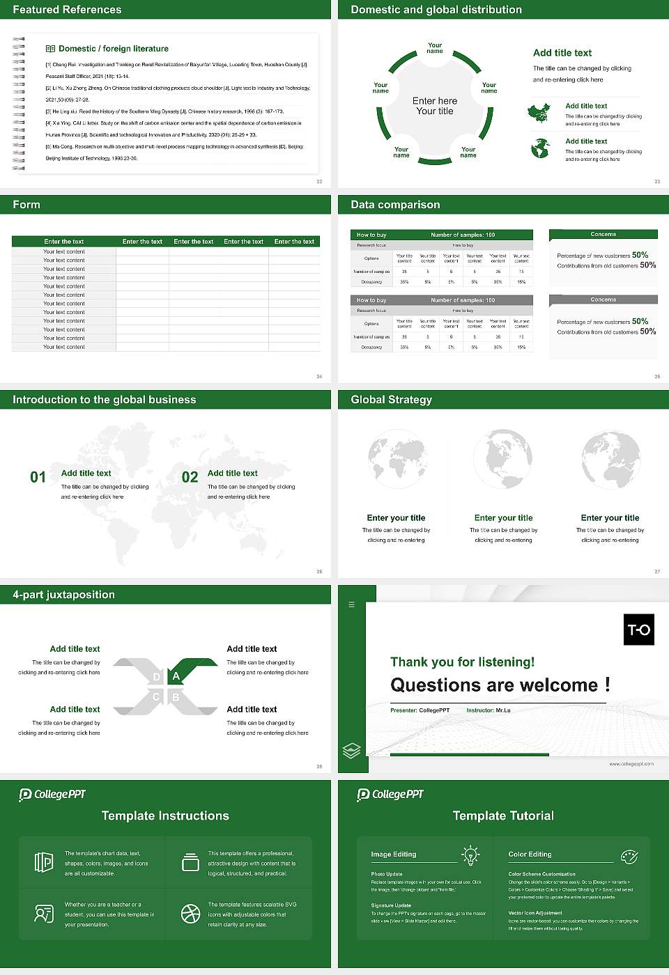 Toi Ohomai Institute of Technology Thesis Proposal/Graduation Defense PPT Template16:9 ratio PPT effect preview image4