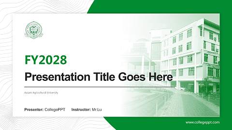 Assam Agricultural University Academic Presentation/Research Findings Report PPT Template