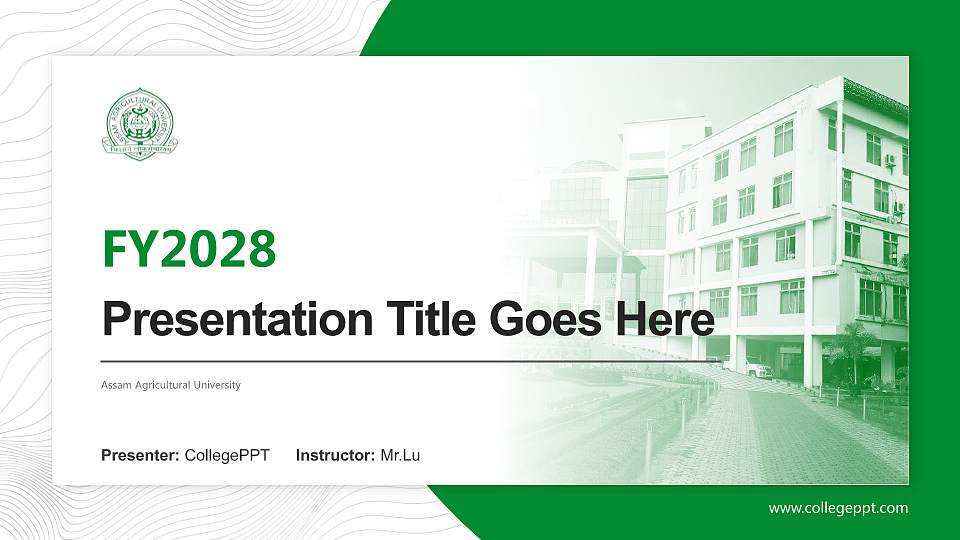 Assam Agricultural University Academic Presentation/Research Findings Report PPT Template16:9 ratio PPT effect preview image