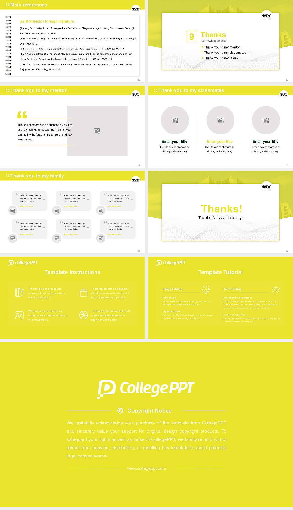Nanyang Academy of Fine Arts Graduation Thesis Defense PPT Template16:9 ratio PPT effect preview image7