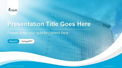 Delft University of Technology Lecture Sharing and Networking Event PPT Template