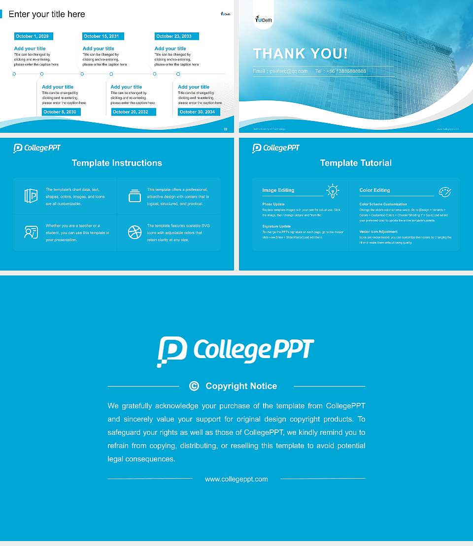 Delft University of Technology Lecture Sharing and Networking Event PPT Template16:9 ratio PPT effect preview image4