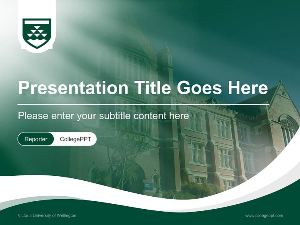 Victoria University of Wellington Lecture Sharing and Networking Event PPT Template4:3 ratio PPT effect preview image4