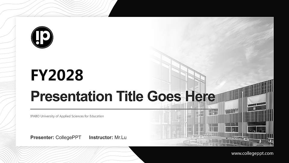 IPABO University of Applied Sciences for Education Academic Presentation/Research Findings Report PPT Template16:9 ratio PPT effect preview image