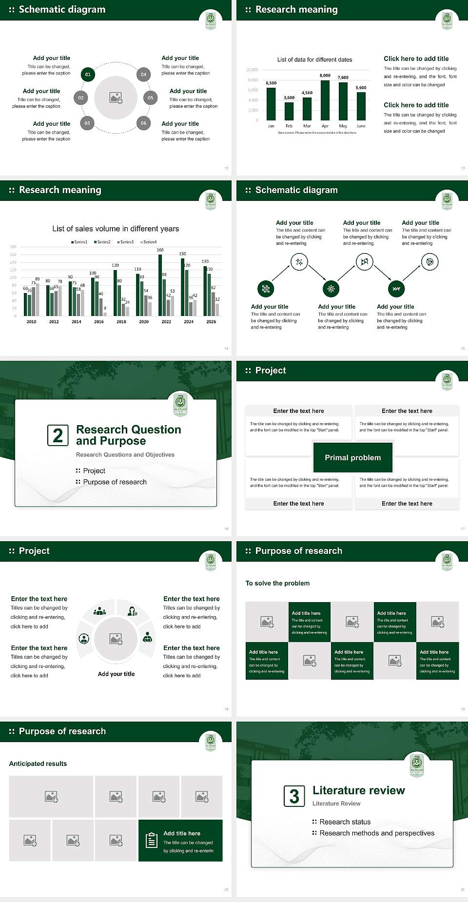 Al-Falah University Graduation Thesis Defense PPT Template4:3 ratio PPT effect preview image3
