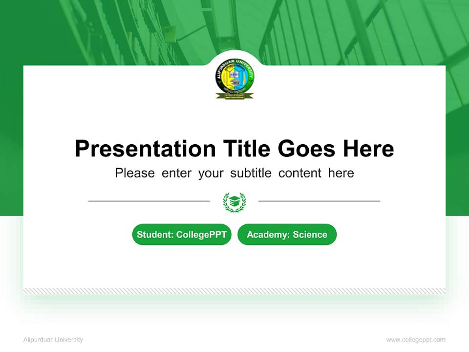 Alipurduar University National Scholarship Defense PPT Template4:3 ratio PPT effect preview image4