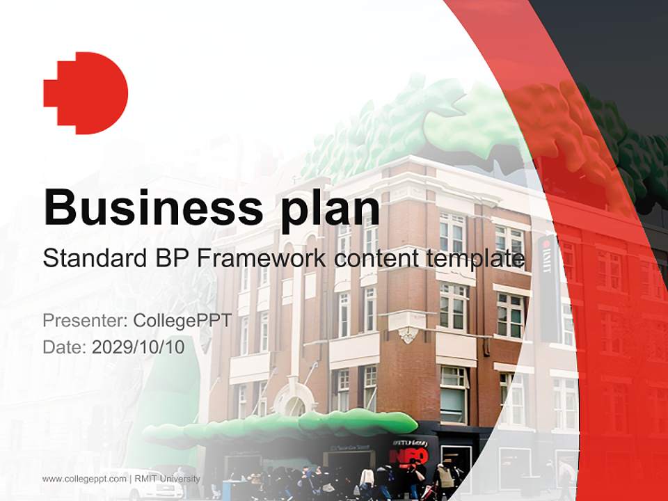 RMIT University Competition/Entrepreneurship Contest PPT Template4:3 ratio PPT effect preview image9