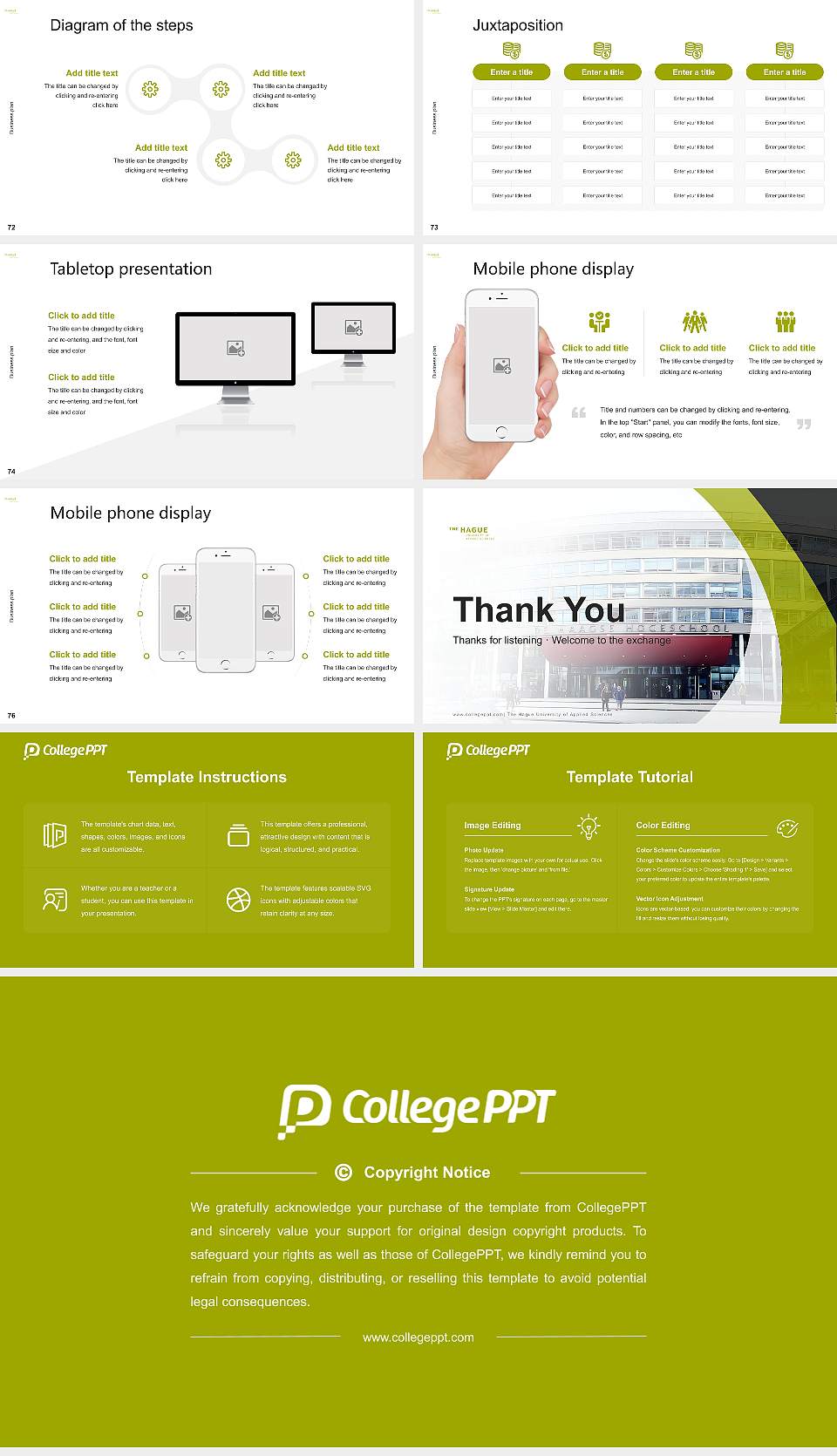 The Hague University of Applied Sciences Competition/Entrepreneurship Contest PPT Template16:9 ratio PPT effect preview image9