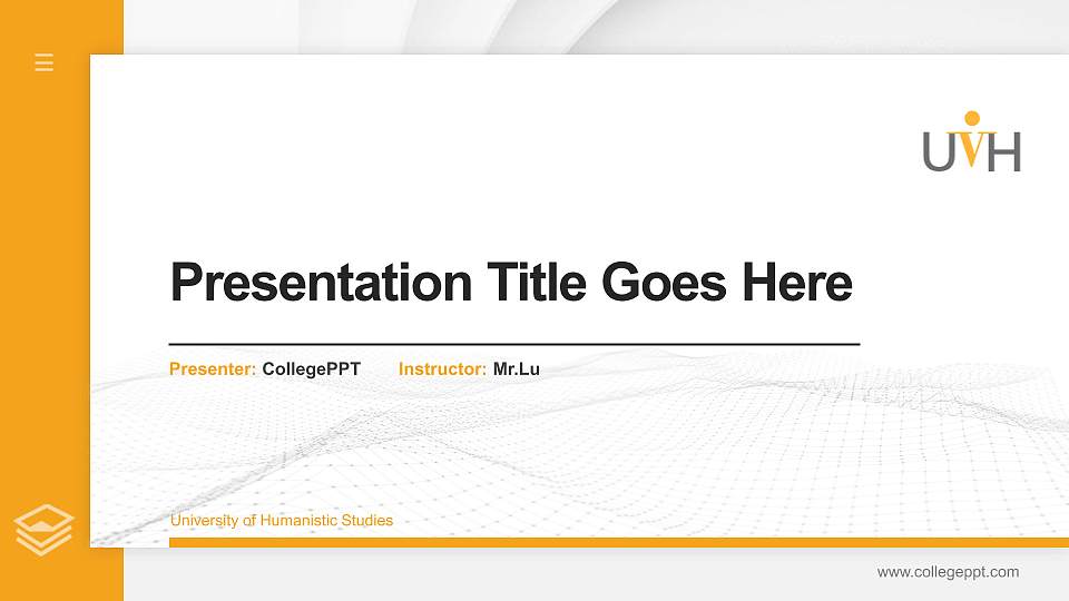 University of Humanistic Studies Thesis Proposal/Graduation Defense PPT Template16:9 ratio PPT effect preview image