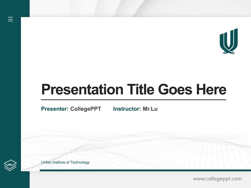 Unitec Institute of Technology Thesis Proposal/Graduation Defense PPT Template4:3 ratio PPT effect preview image5
