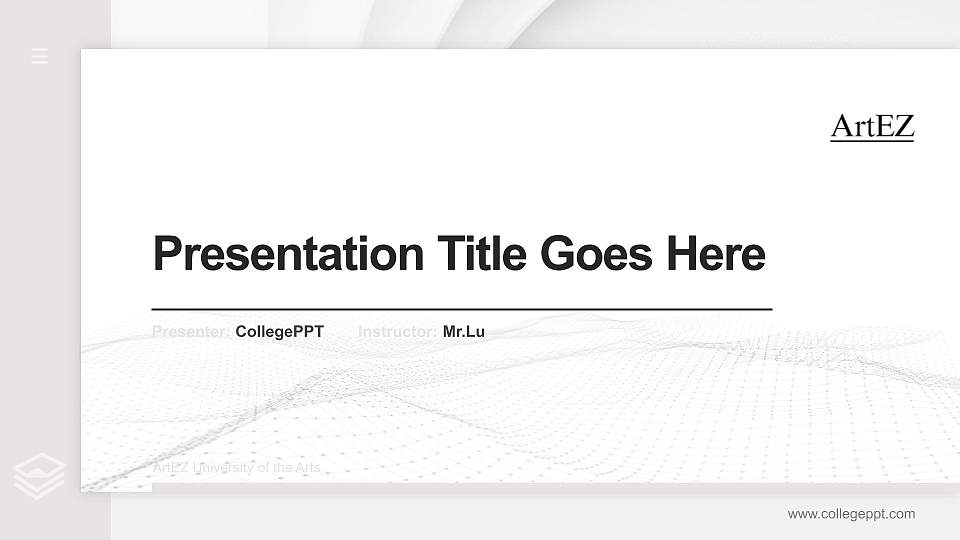 ArtEZ University of the Arts Thesis Proposal/Graduation Defense PPT Template16:9 ratio PPT effect preview image