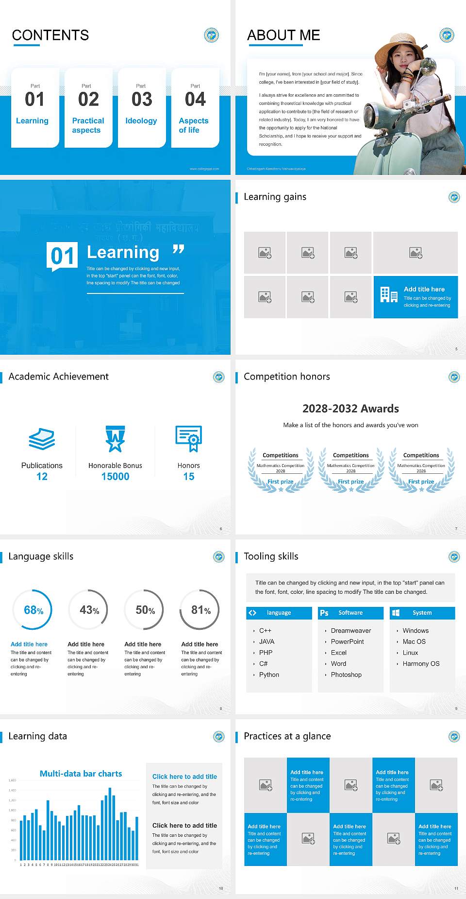 Chhattisgarh Kamdhenu Vishwavidyalaya National Scholarship Defense PPT Template4:3 ratio PPT effect preview image2
