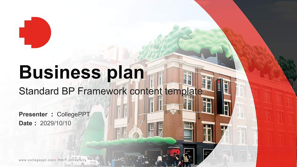 RMIT University Competition/Entrepreneurship Contest PPT Template16:9 ratio PPT effect preview image
