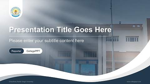 Chaudhary Ranbir Singh University Lecture Sharing and Networking Event PPT Template