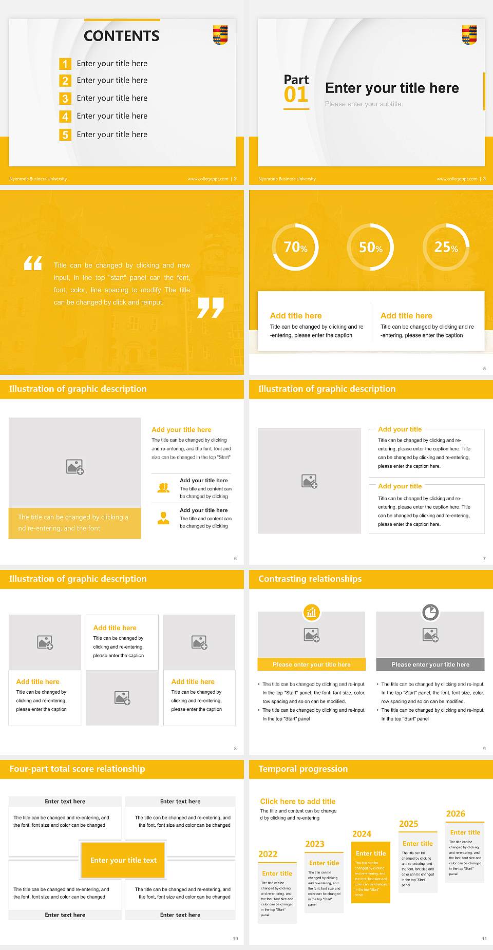 Nyenrode Business University Thesis Proposal/Graduation Defense PPT Template4:3 ratio PPT effect preview image2