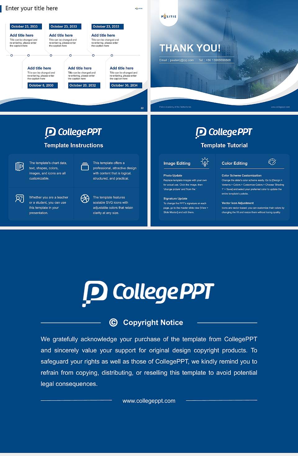 Police Academy of the Netherlands Lecture Sharing and Networking Event PPT Template4:3 ratio PPT effect preview image4