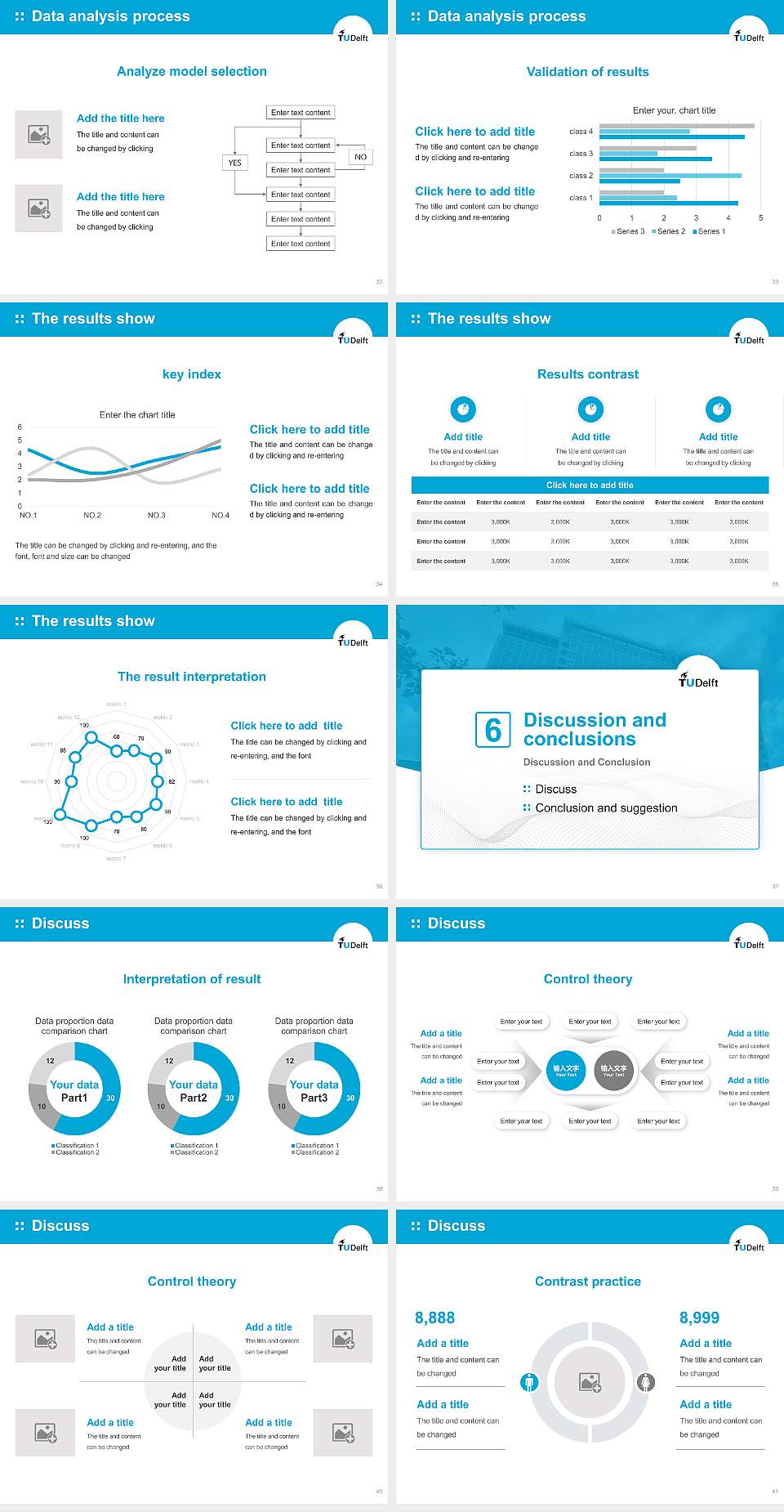 Delft University of Technology Graduation Thesis Defense PPT Template4:3 ratio PPT effect preview image5