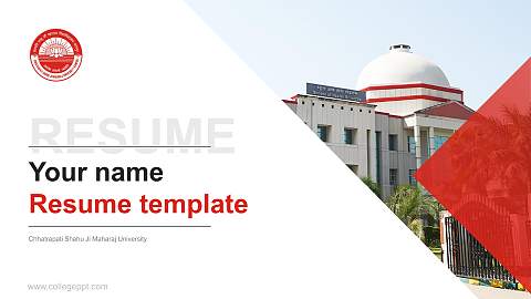 Chhatrapati Shahu Ji Maharaj University Resume PPT Template