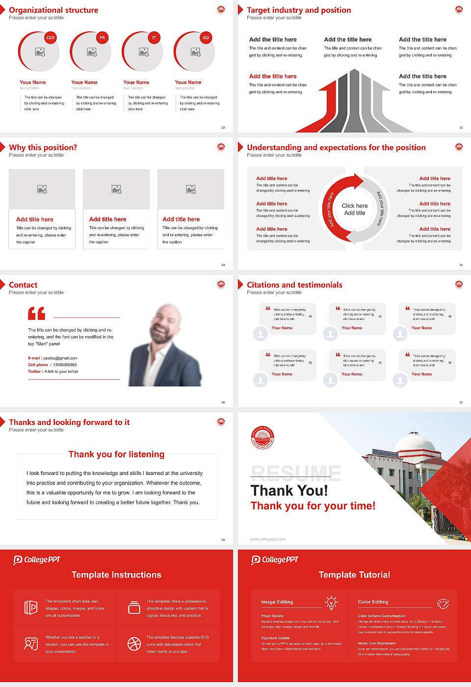 Chhatrapati Shahu Ji Maharaj University Resume PPT Template16:9 ratio PPT effect preview image4