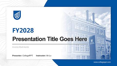 University of South Australia Academic Presentation/Research Findings Report PPT Template