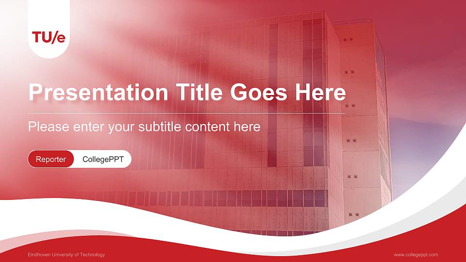 Eindhoven University of Technology Lecture Sharing and Networking Event PPT Template16:9 ratio PPT effect preview image