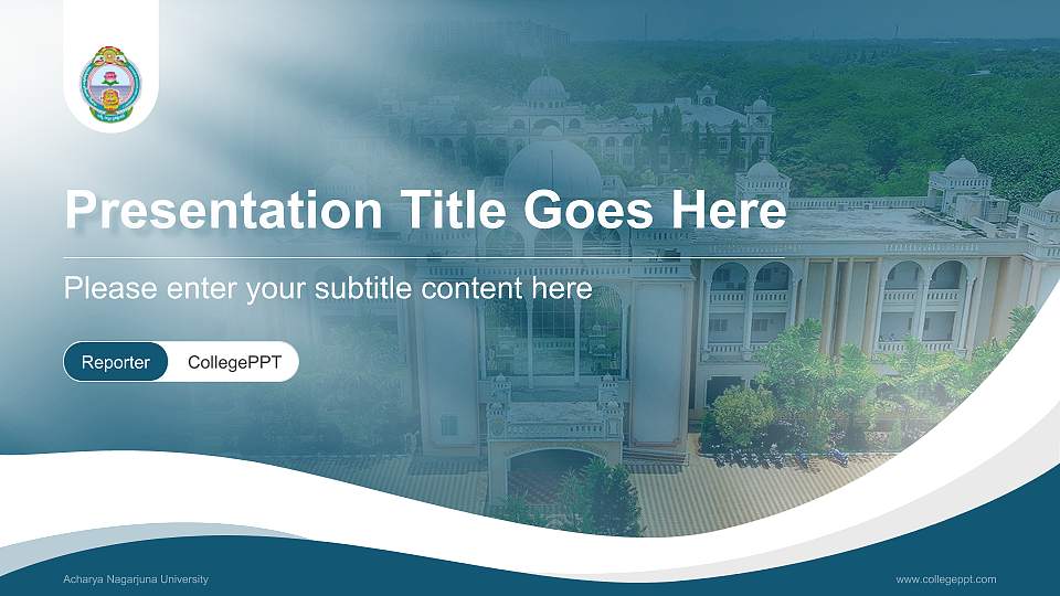 Acharya Nagarjuna University Lecture Sharing and Networking Event PPT Template16:9 ratio PPT effect preview image
