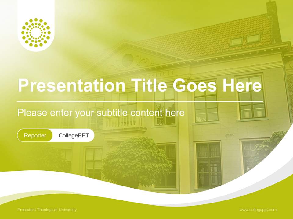 Protestant Theological University Lecture Sharing and Networking Event PPT Template4:3 ratio PPT effect preview image4