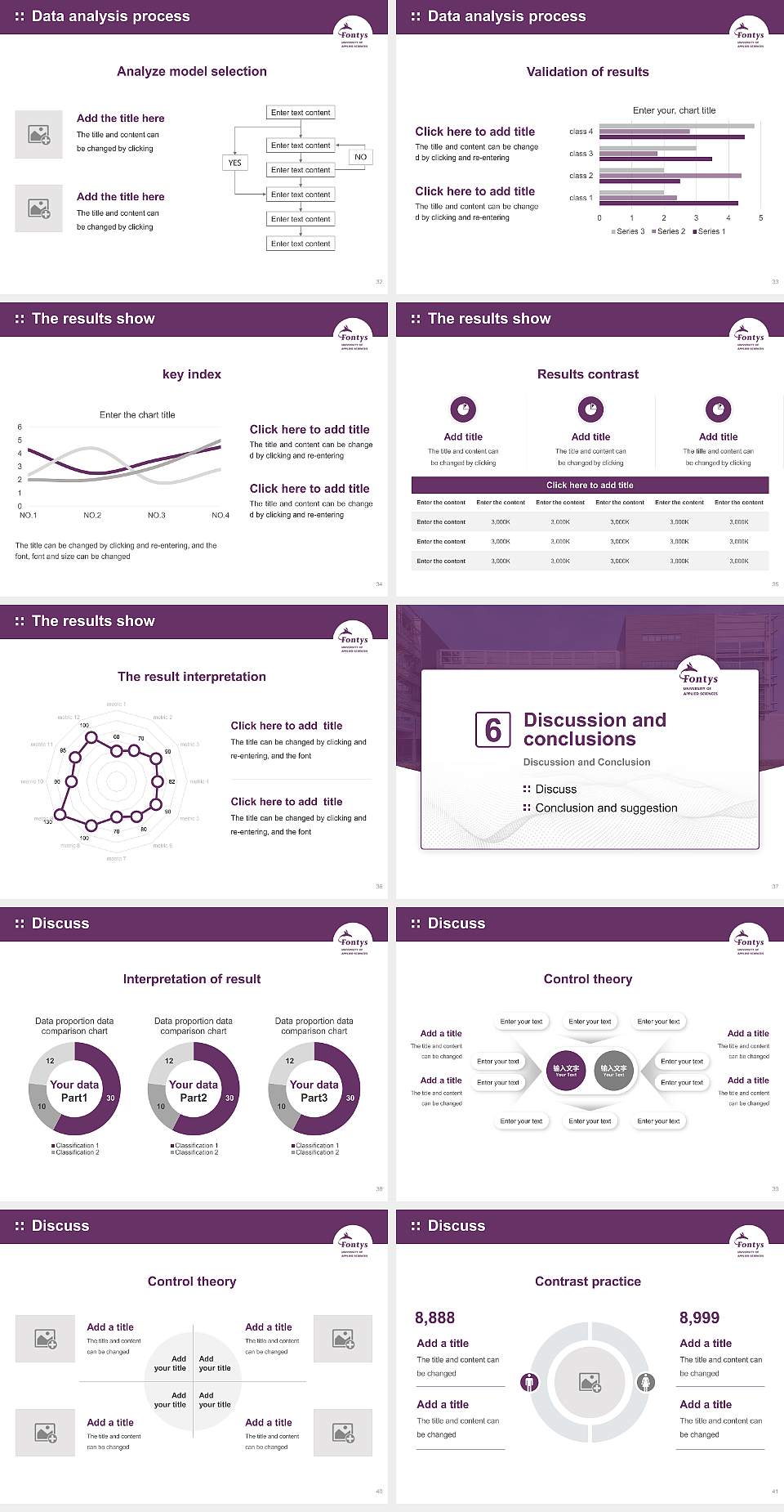 Fontys University of Applied Sciences Graduation Thesis Defense PPT Template4:3 ratio PPT effect preview image5