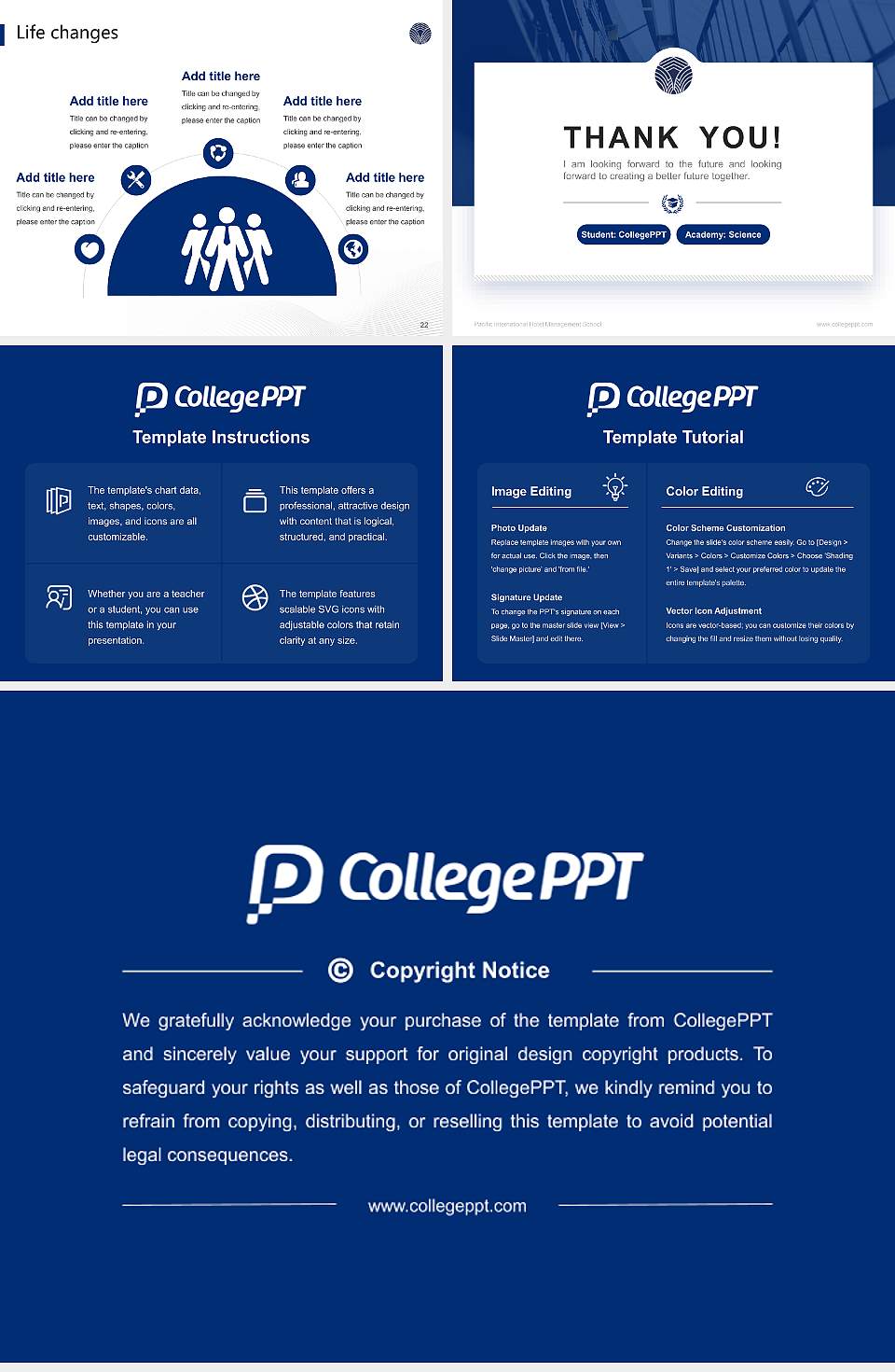 Pacific International Hotel Management School National Scholarship Defense PPT Template4:3 ratio PPT effect preview image4